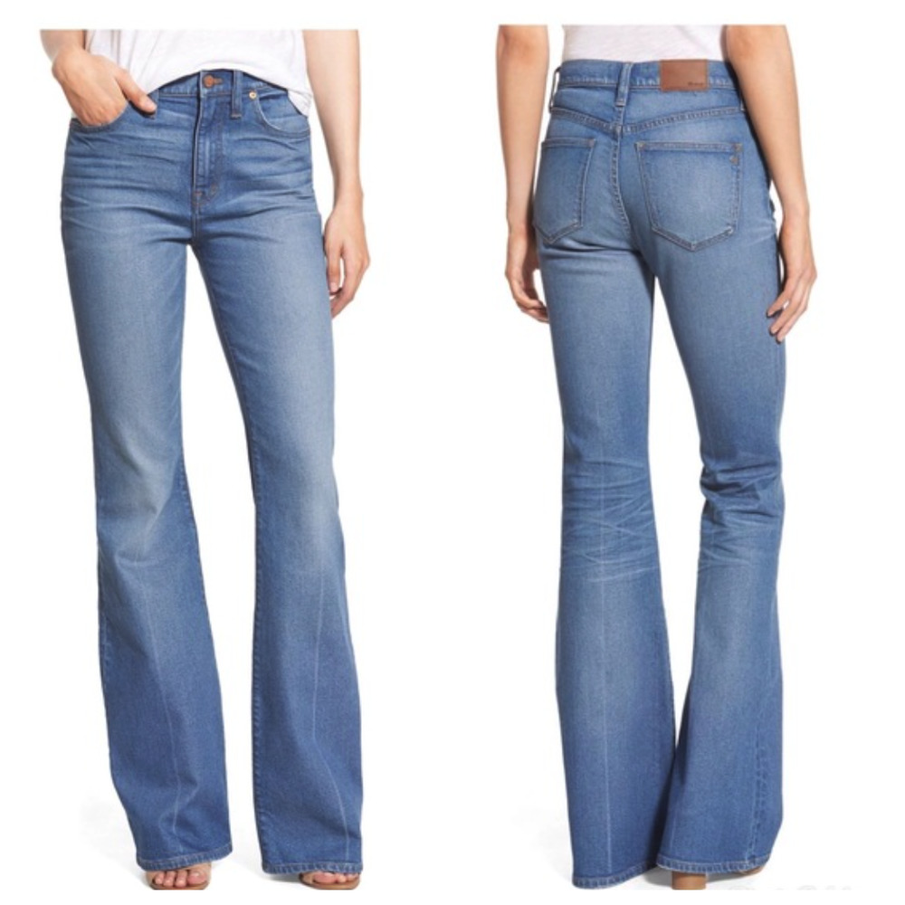 Madewell Flea Market Flare Jeans in Maribel Wash Women's Size 30 Hi Rise Stretch